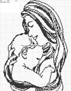 Schema punto croce Monocolore Madonnina