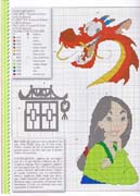 Schema punto croce Mulan1