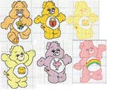 Schema punto croce Orsetti Cuoricino 1