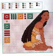 Schema punto croce Pokaontas 4