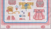 Schema punto croce Porta Pigiama Bimba 2