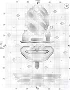 Schema punto croce Portarotoli Bagno 2