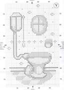 Schema punto croce Portarotoli Bagno 3