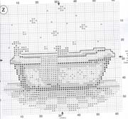 Schema punto croce Portarotoli Bagno 4