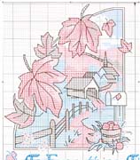 Schema punto croce Quadro Rosso Blu 1