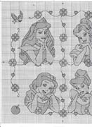 Schema punto croce Quattro Principesse 2