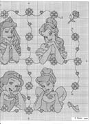 Schema punto croce Quattro Principesse 3
