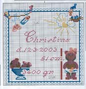 Schema punto croce Schema Nascita 1