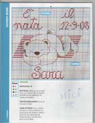 Schema punto croce Schema Nascita Orsettino