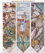 Schema punto croce Segnalibri 1