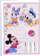 Schema punto croce Topolino-paperini