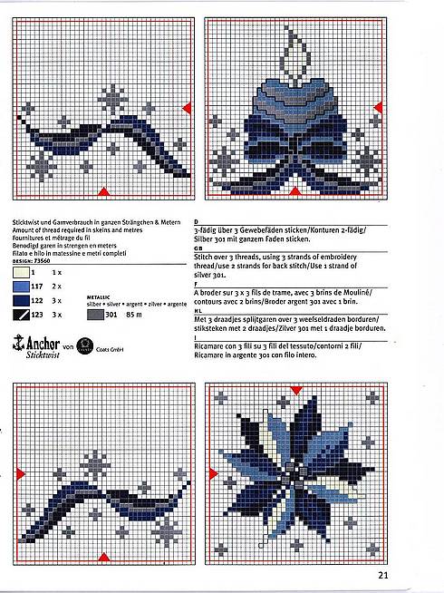 Stella Di Natale A Punto Croce.Schema Punto Croce Stella Di Natale 3