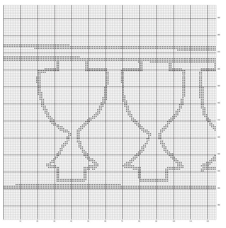 Schema punto croce Terrazzo 4