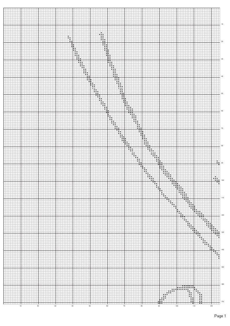 Schema punto croce Terrazzo 6