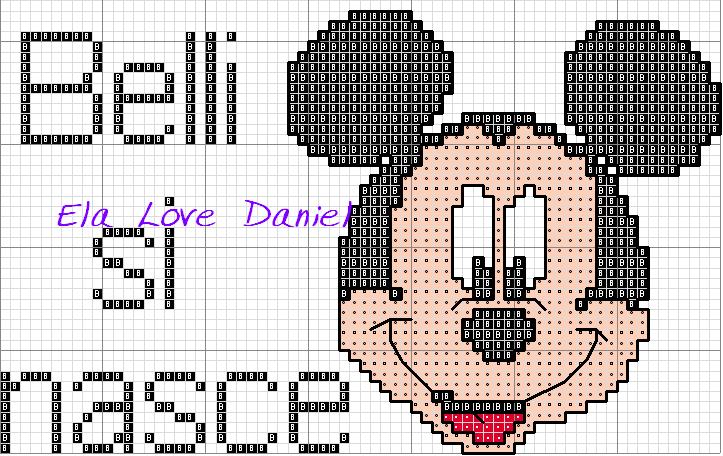 Schema punto croce Topolino