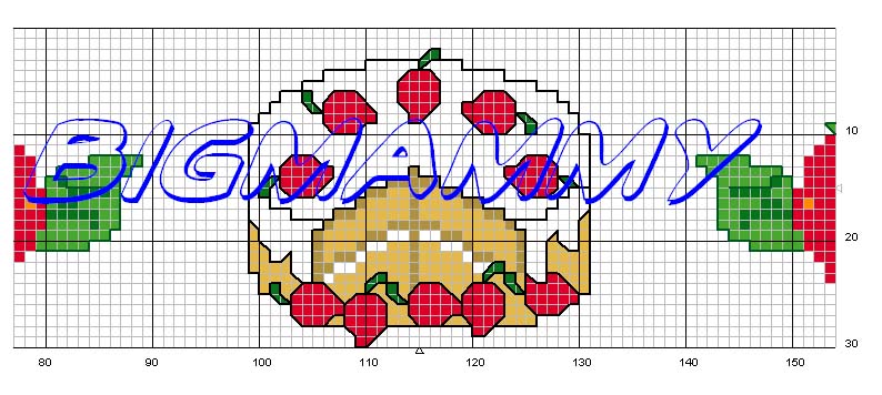 Schema punto croce Torta