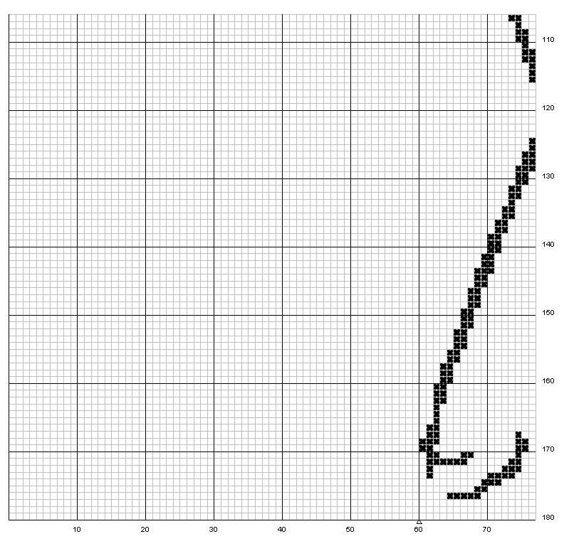 Schema punto croce Uomo fiori 5
