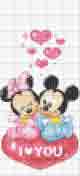 Schema MINNIE E TOPOLINO I LOVE YOU BEB&Egrave;