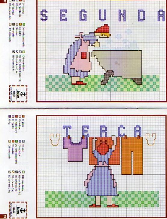 Schema punto croce Casalinga