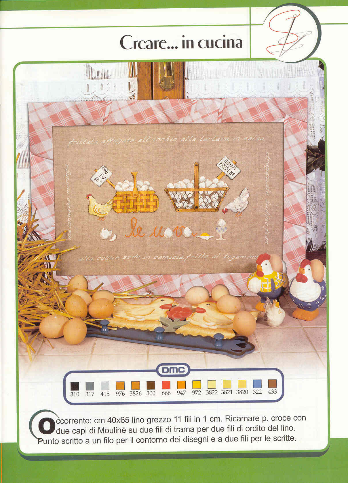 Schema punto croce Le Uova 01