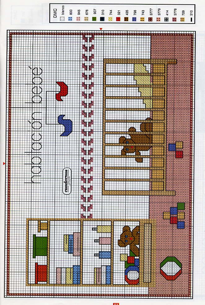 Schema punto croce Mi Casa 07
