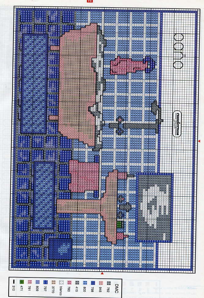 Schema punto croce Mi Casa 08