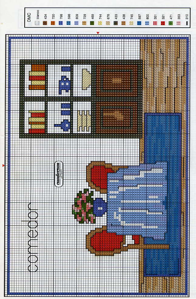 Schema punto croce Mi Casa 11