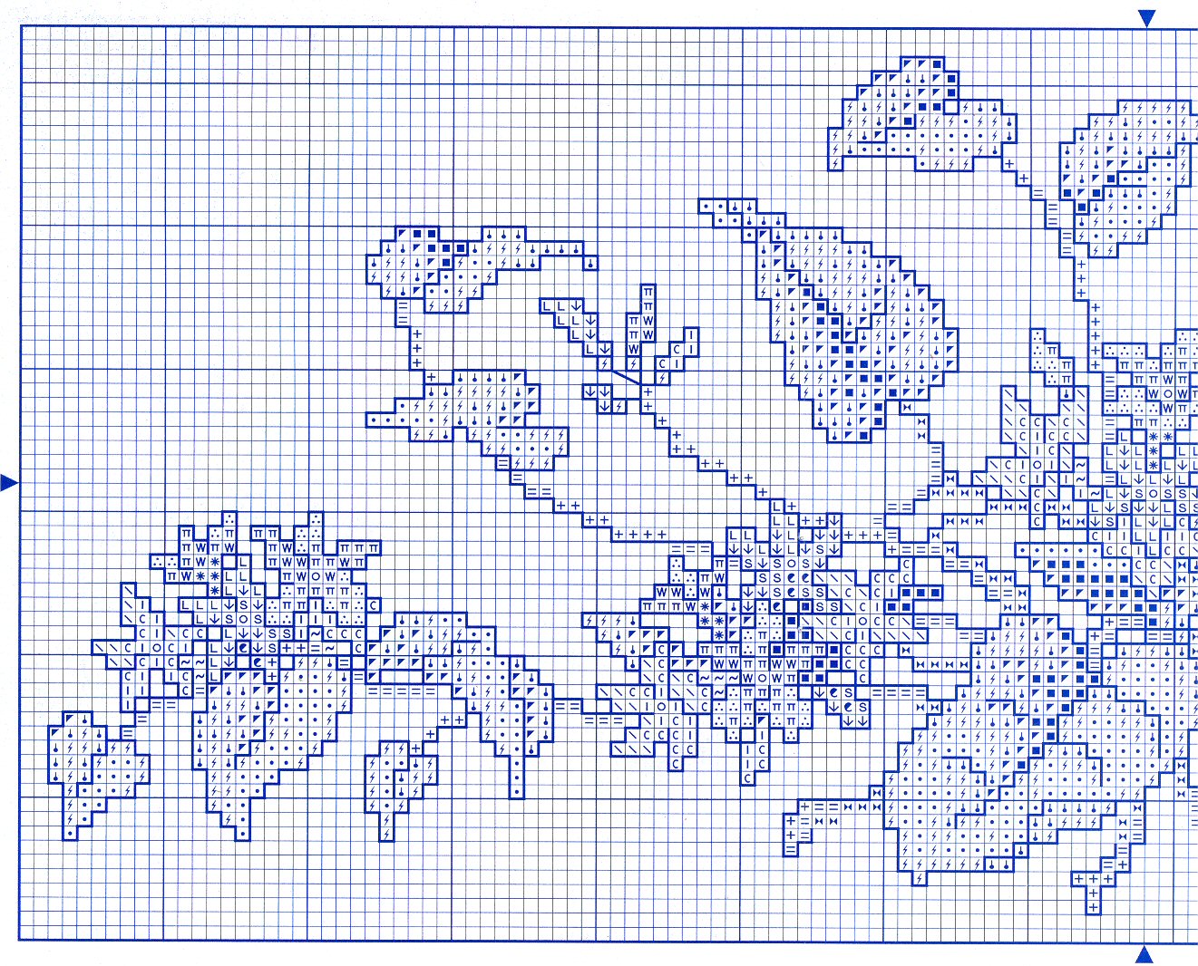 Schema punto croce Porta Pane Fiori 03