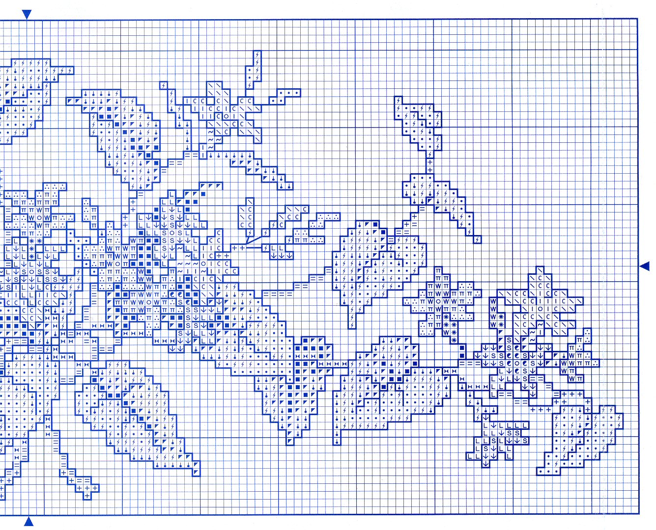 Schema punto croce Porta Pane Fiori 04