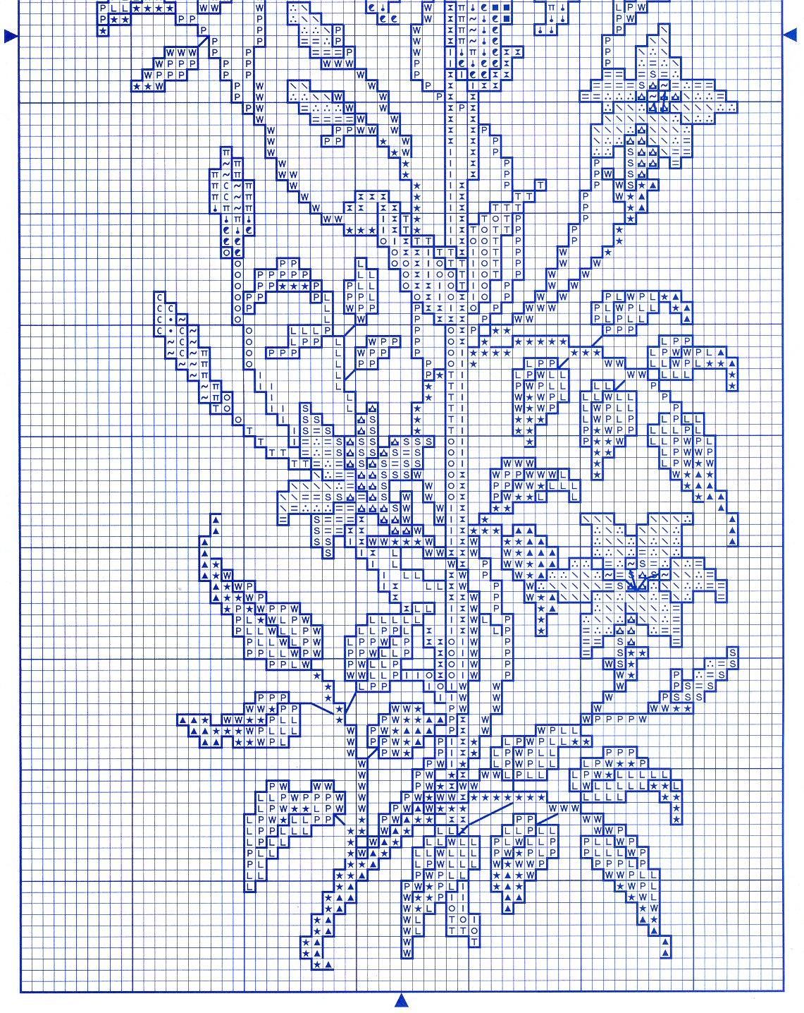 Schema punto croce Porta Pane Fiori 09