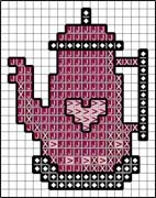 Schema punto croce Caffettiera Cuore