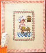 Schema punto croce Cuoca Bambina 01