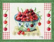 Schema punto croce Piatto Di Ciliegie 01