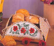 Schema punto croce Porta Pane Fiori 01