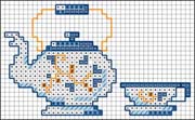 Schema punto croce Teiera E Tazza