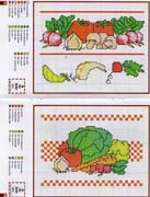 Schema punto croce Verdura Frutta