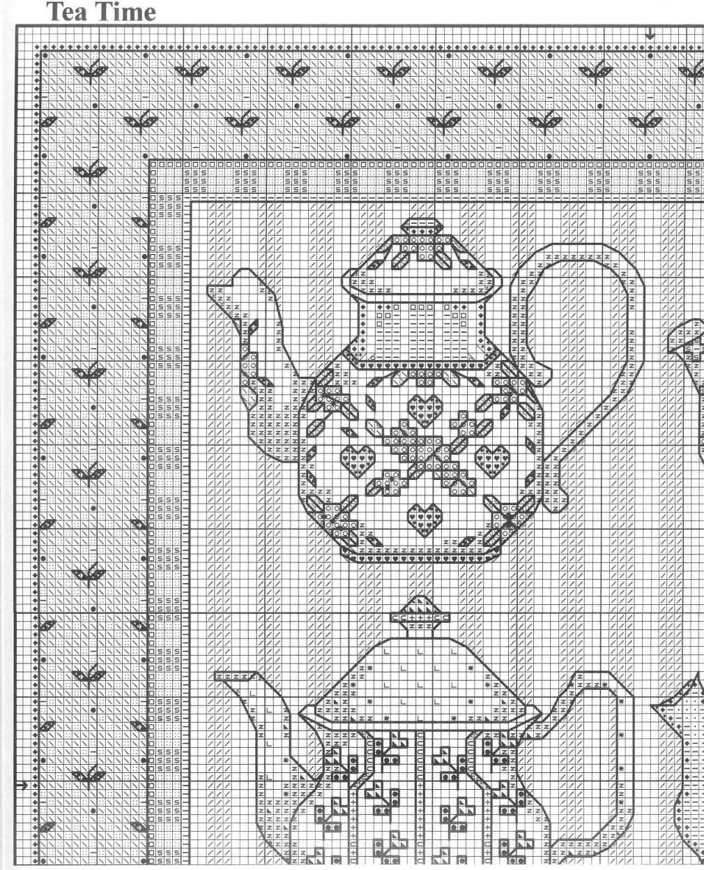 Schema punto croce Tea Time 01c