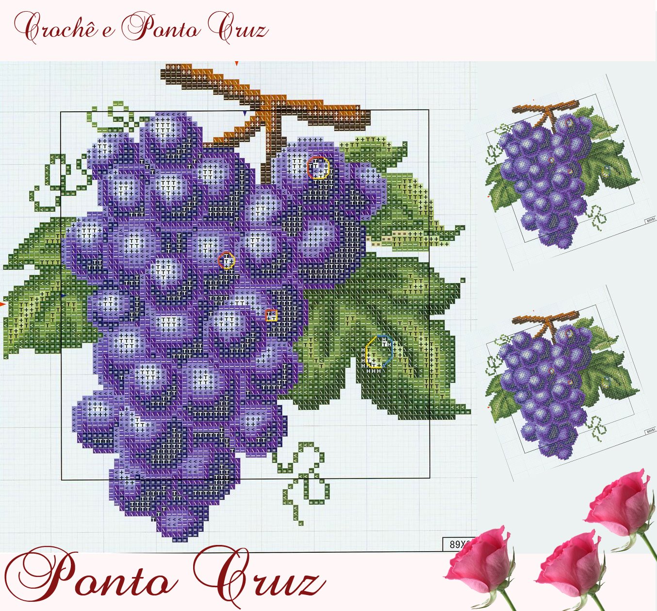 Schema punto croce Uva