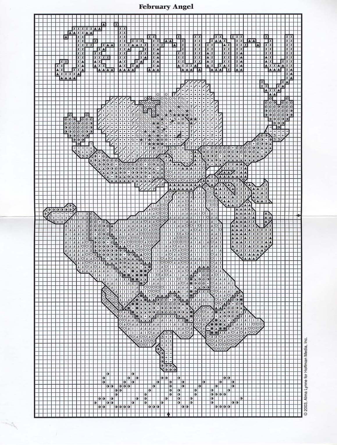 Schema punto croce Angelo Febbraio 02