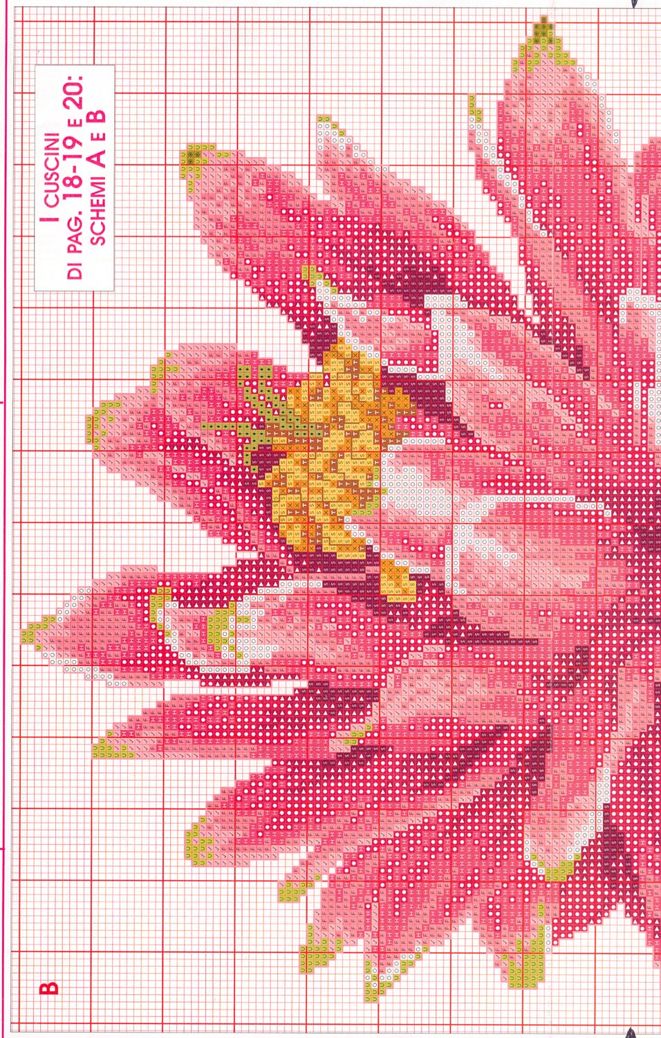 Schema punto croce Aquilegia 02