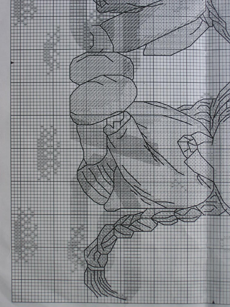 Schema punto croce Bimbi Giapponesi 09