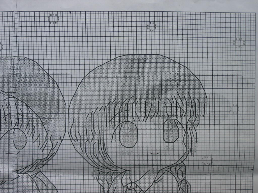 Schema punto croce Bimbi Giapponesi 10