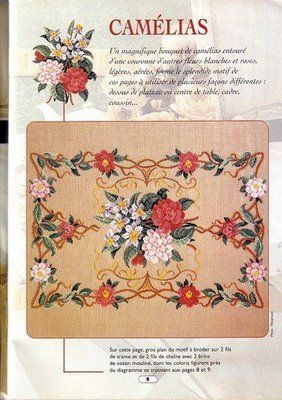 Schema punto croce Camelie 01