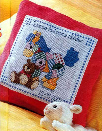 Schema punto croce Cavallo E Orsetto 01