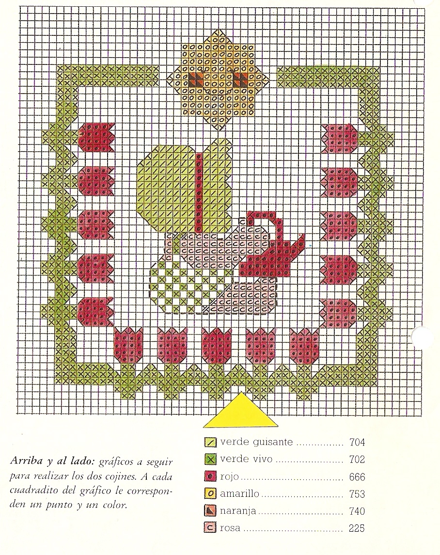 Schema punto croce Cuscini Bimba Luna 02