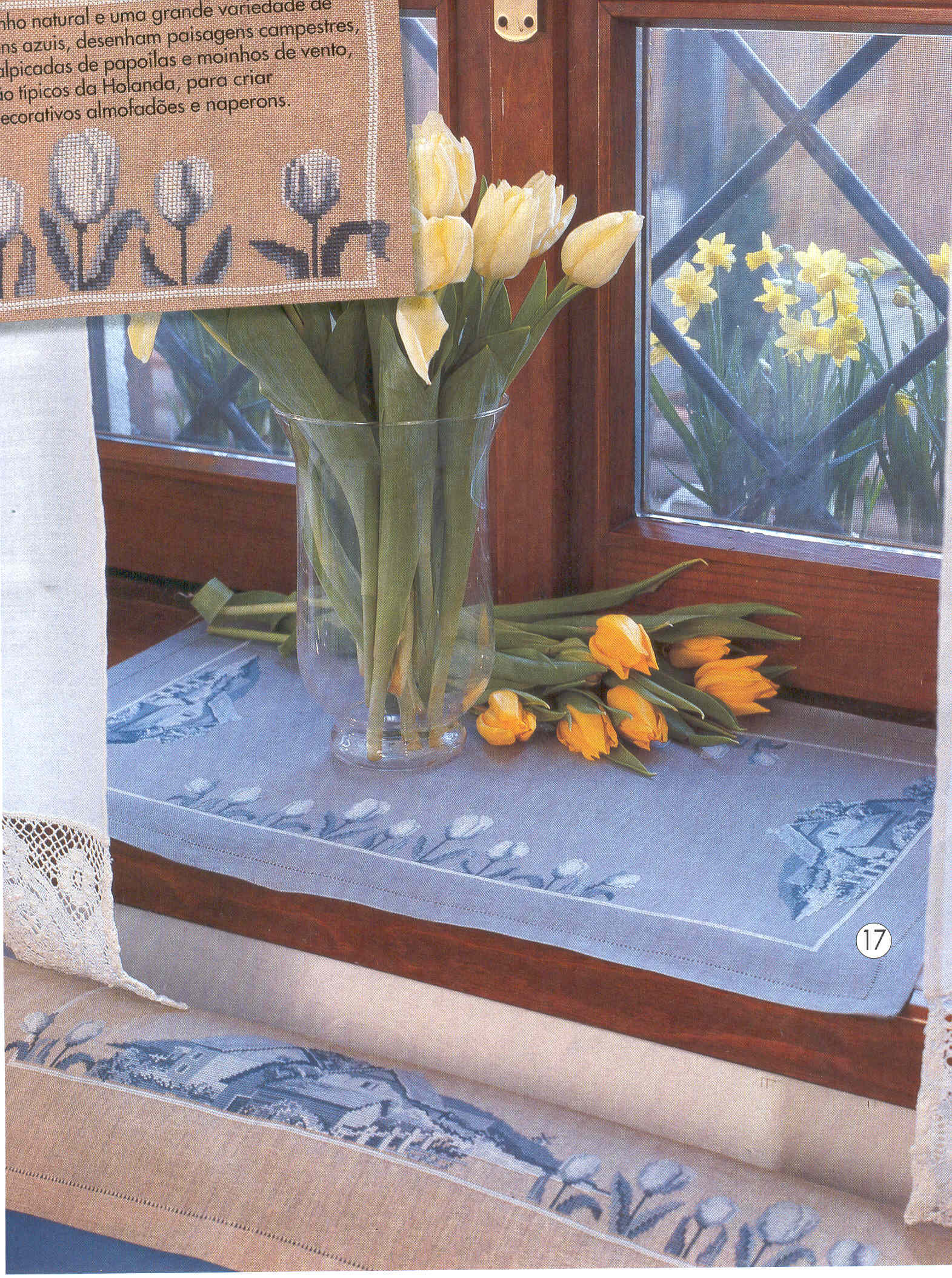 Schema punto croce Cuscini In Azzurro 02