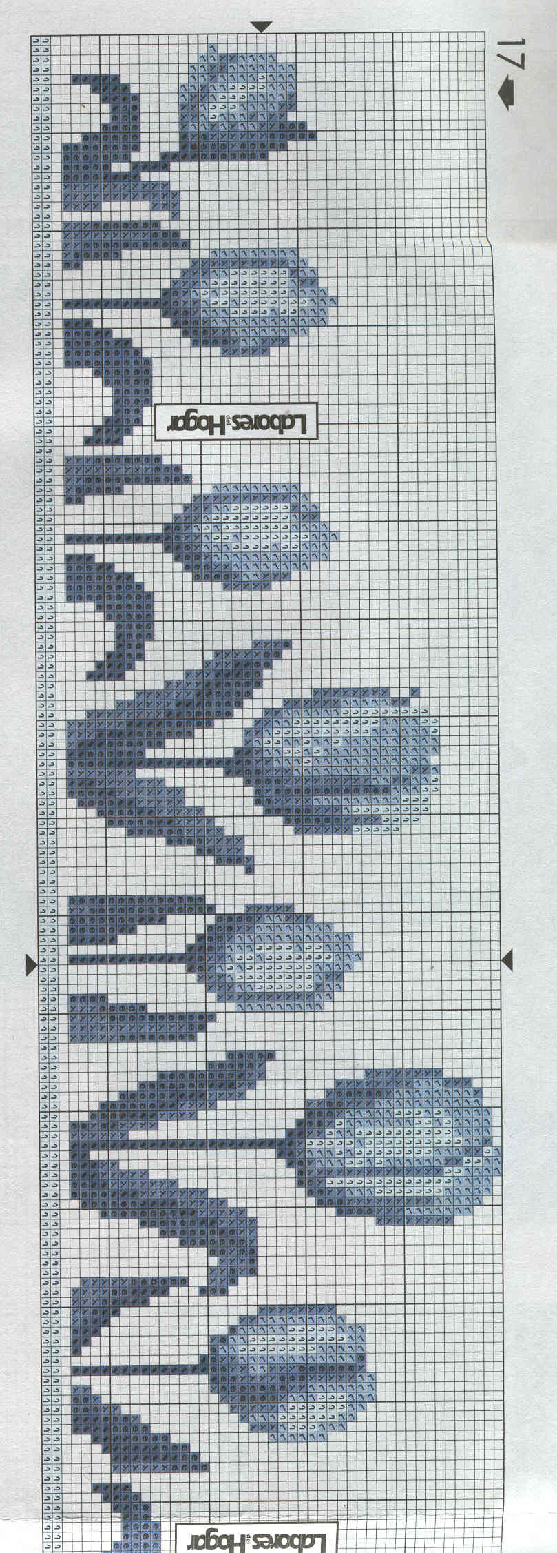 Schema punto croce Cuscini In Azzurro 03