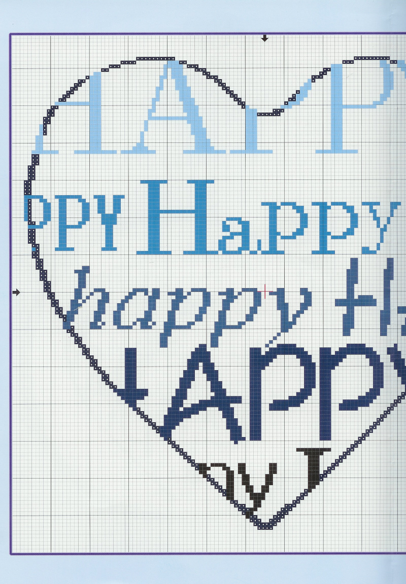 Schema punto croce Cuscini Love 02