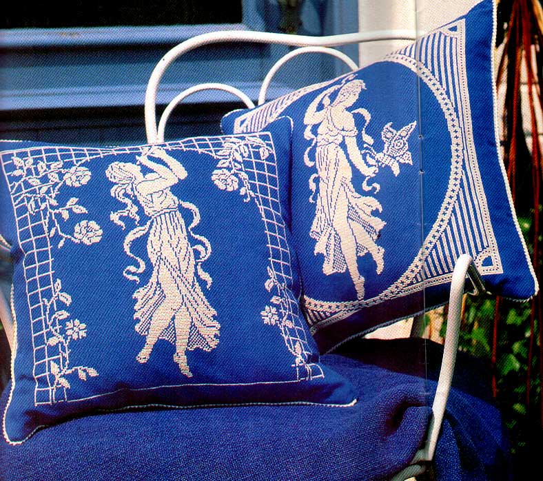 Schema punto croce Cuscini Monocolore 01