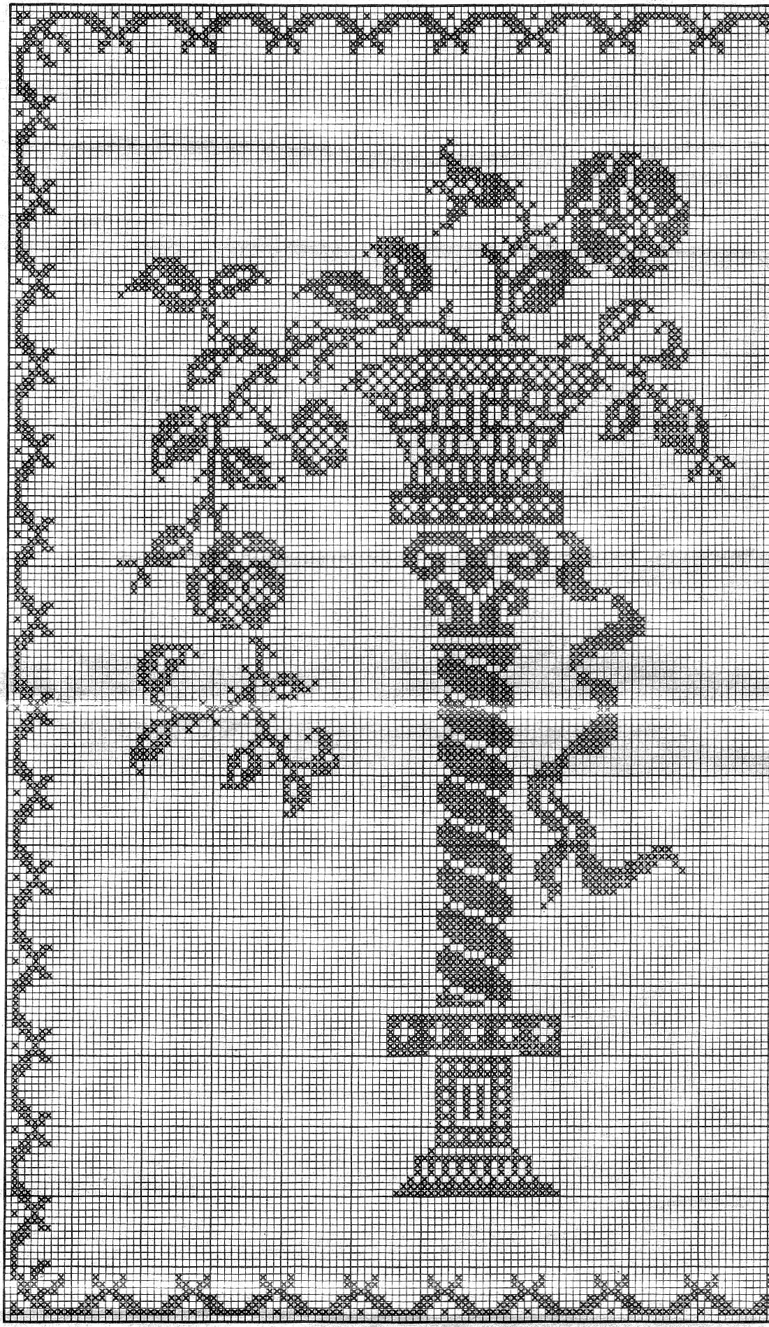 Schema punto croce Cuscini Monocolore 06